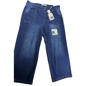 9th & Main High Rise Wide Leg Jeans - Size 22W - Dark Wash - New With Tags!